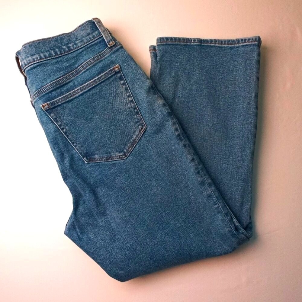 J. Crew Women's Flare Jeans in Medium Blue Denim